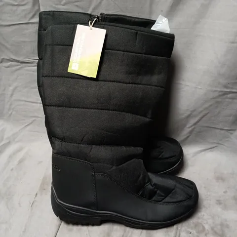 MOUNTAIN WAREHOUSE WOMEN'S BLACK FLEECE-LINED SNOW BOOTS - UK 8