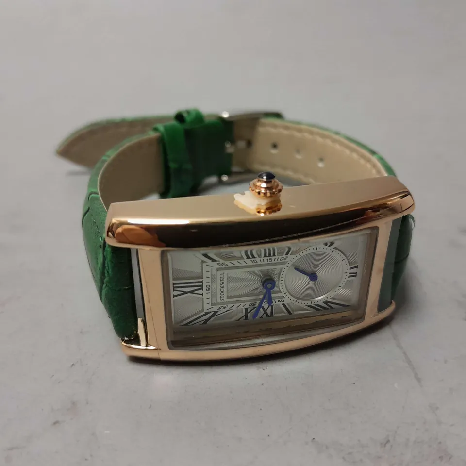LADIES STOCKWELL WATCH – TEXTURED DIAL WITH SUB DIAL MINUTE HAND – LEATHER STRAP