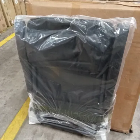 BOXED BLACK AND GREY OUTDOOR LOUNGER/CHAIR