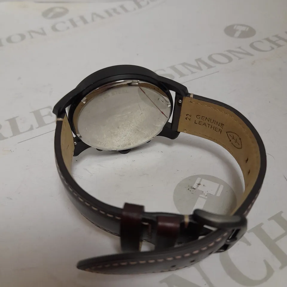 FOSSIL GRANT MENS LEATHER WATCH  RRP £139