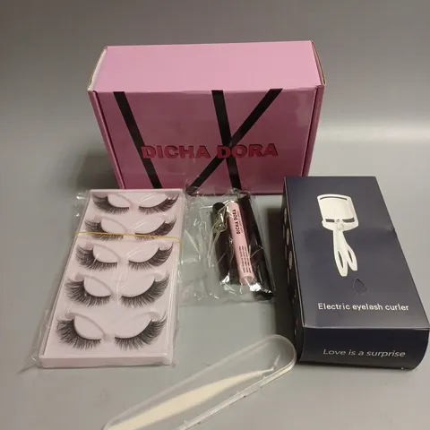 3 X BRAND NEW BOXED DICHA DORA ELECTRIC EYELASH CURLERS & ACCESSORIES
