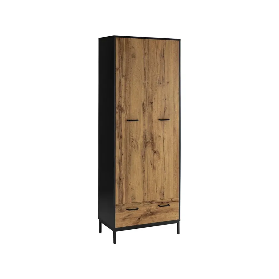 BOXED AISHIA 2 DOOR WARDROBE (2 BOXES)