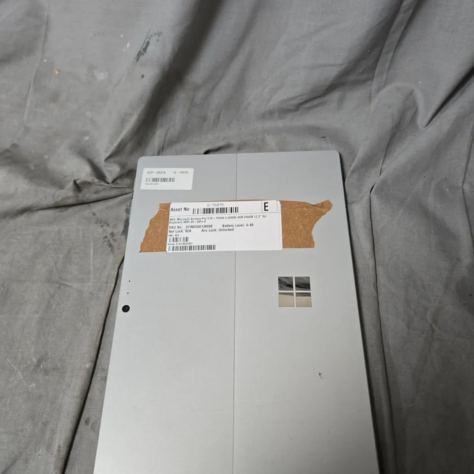 MICROSOFT SURFACE PRO 5 TABLET – 12.3-INCH DISPLAY, I5, 8GB RAM, 256GB – SILVER (NO CHARGER)