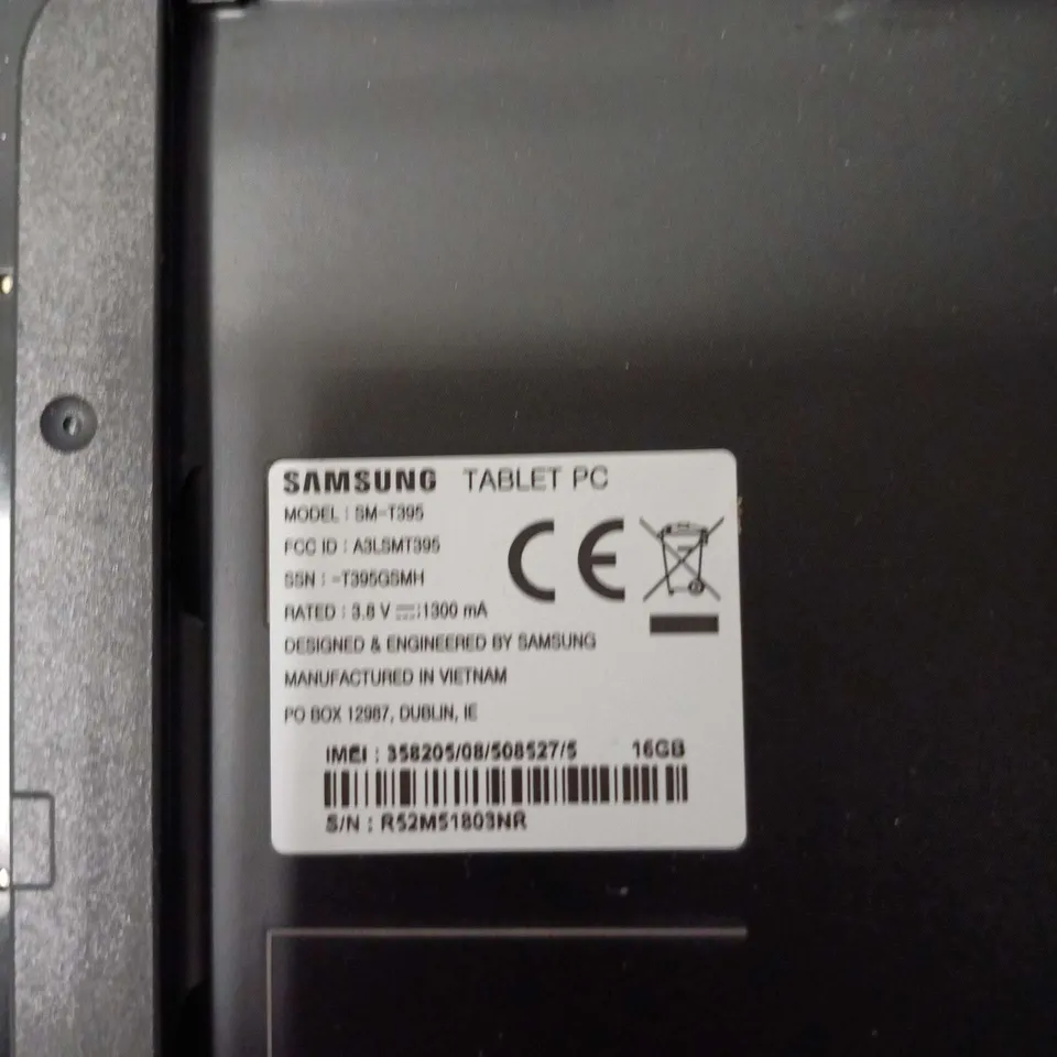 SAMSUNG TABLET PC SM-T395 – 16GB CELLULAR TABLET