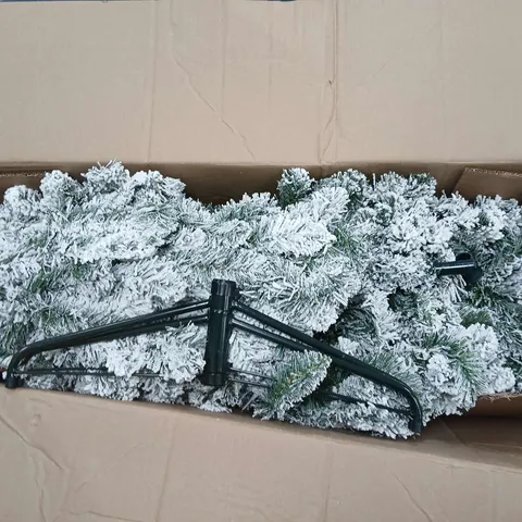 BOXED 7FT FLOCKED EMPEROR TREE - COLLECTION ONLY