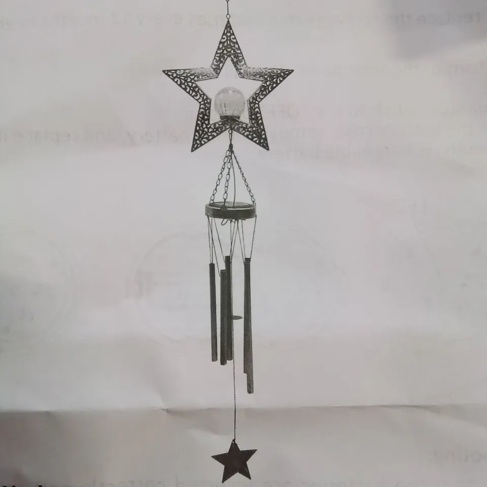 BOXED SOLAR LED WIND-CHIME - STAR