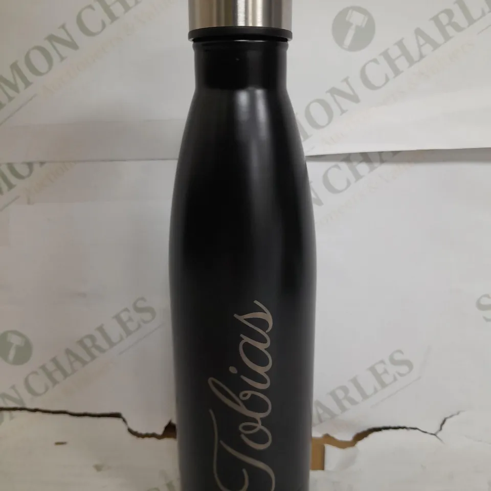 INSULATED METAL DRINKS BOTTLE BLACK RRP £20