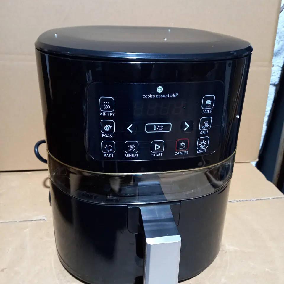OUTLET COOK'S ESSENTIALS 4.0L AIR FRYER WITH DIGITAL VIEWING SCREEN IN BLACK