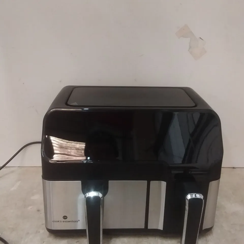 BOXED COOKS ESSENTIALS AIR FRYER - BLACK/CHROME 