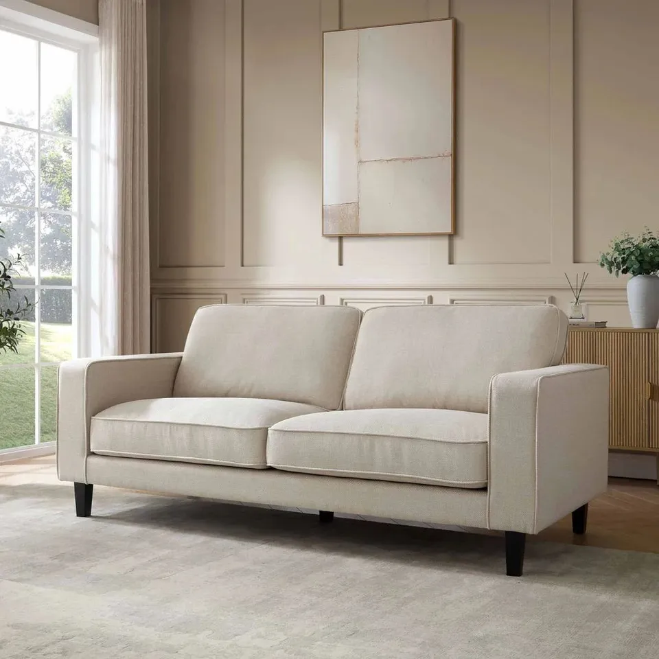 BOXED DUSK SOHO 3 SEATER SOFA - BEIGE (1 BOX)