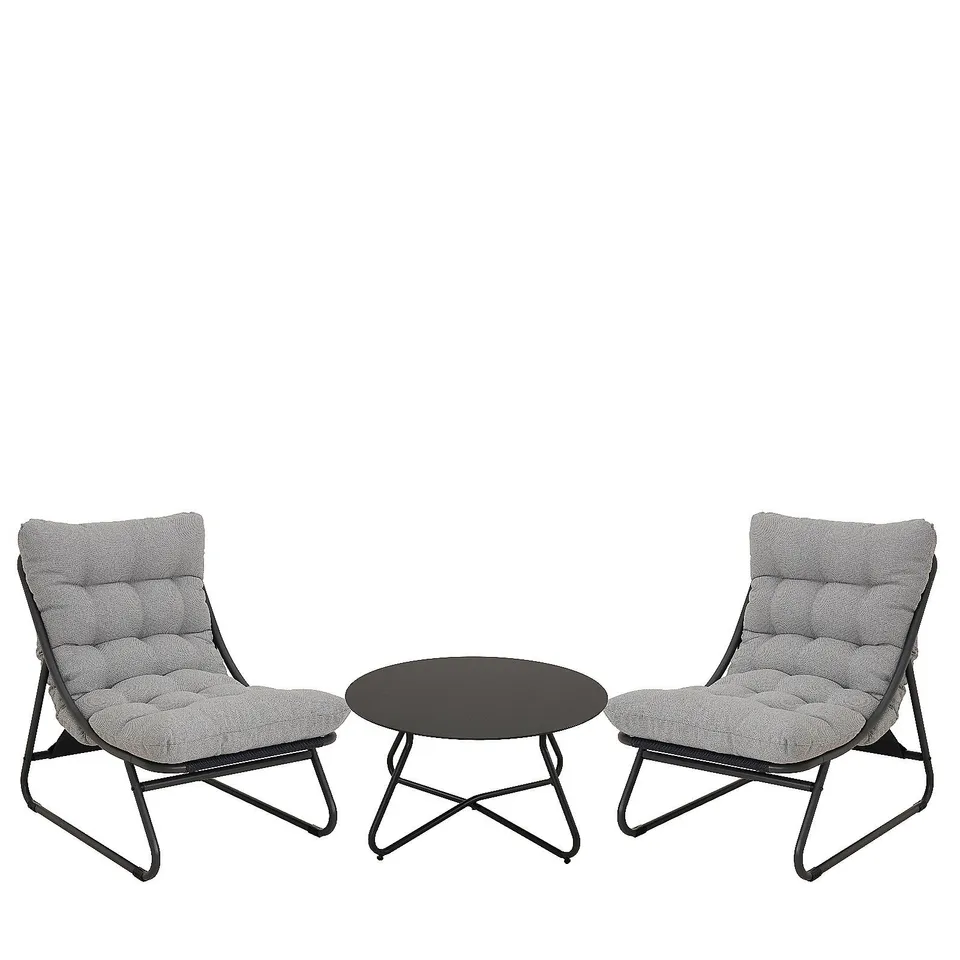MY GARDEN STORIES PADDED BISTRO SET GREY