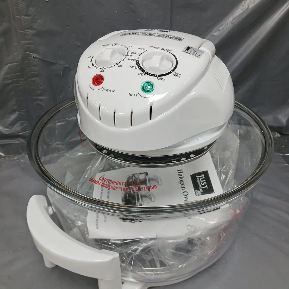 BOXED JUST ESSENTIALS 12 LITRE HALOGEN OVEN