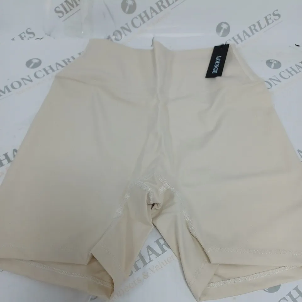 LOUNGE CYCLING SHORTS, BONE - SIZE SMALL