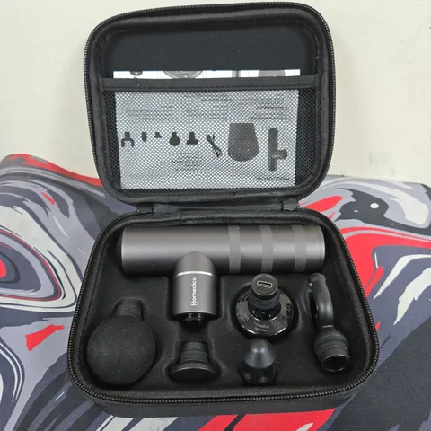 Homedics handheld massager with interchangeable heads – carry case included