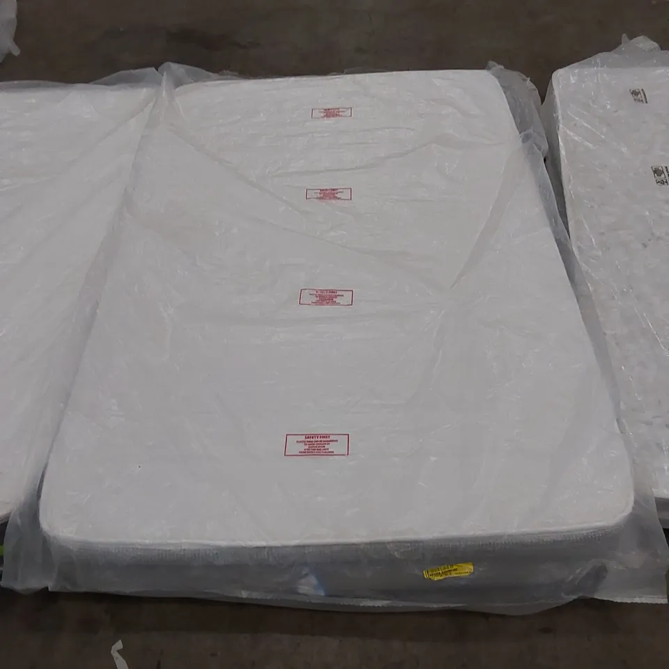 QUALITY BAGGED 4' SMALL DOUBLE HYBRID NATURAL OPEN COIL MEMORY FOAM MATTRESS 