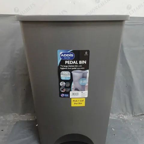 ADDIS 50 LITRE PEDAL BIN