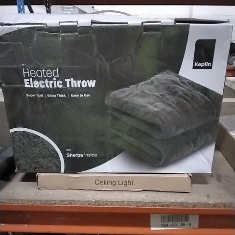 BOXED KEPLIN HEATED ELECTRIC THROW WITH SHERPA INSIDE 