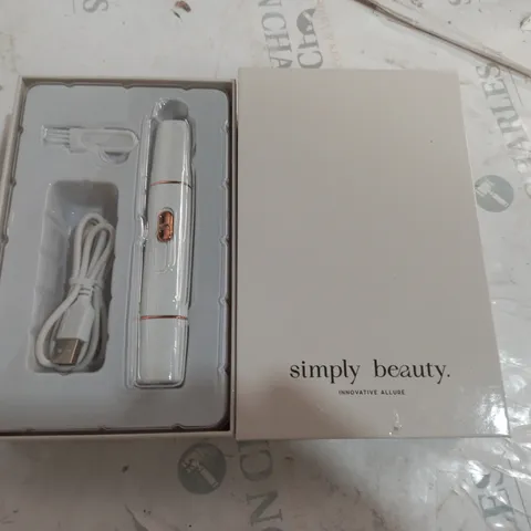 BOXED SIMPLY BEAUTY 2 IN 1 SUPER SMOOTH FACE & BROWS HAIR REMOVER, WHITE