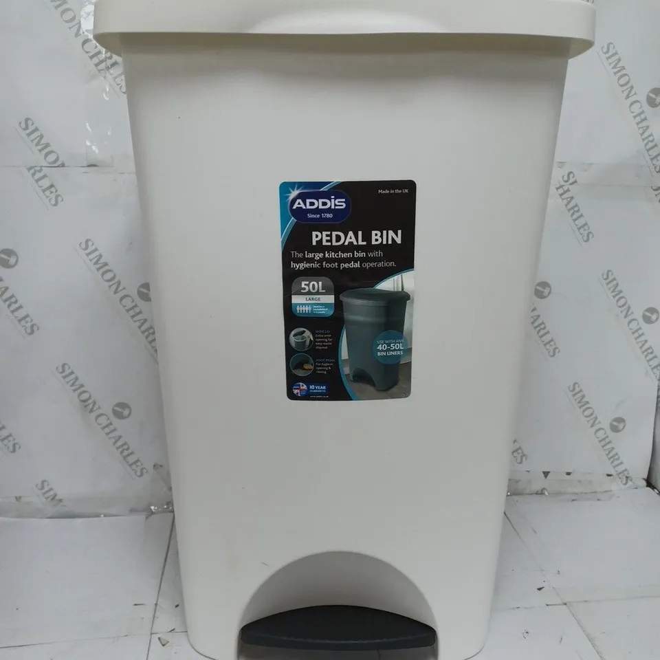 ADDIS 50L PEDAL BIN RRP £15.99