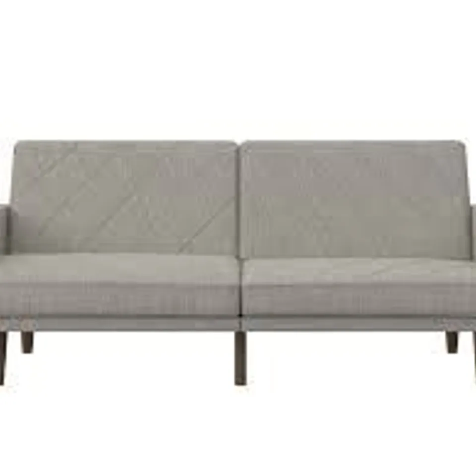 BOXED DOREL PAXSON SOFA BED WITH WOODEN FEET - LIGHT GREY LINEN (1 BOX)