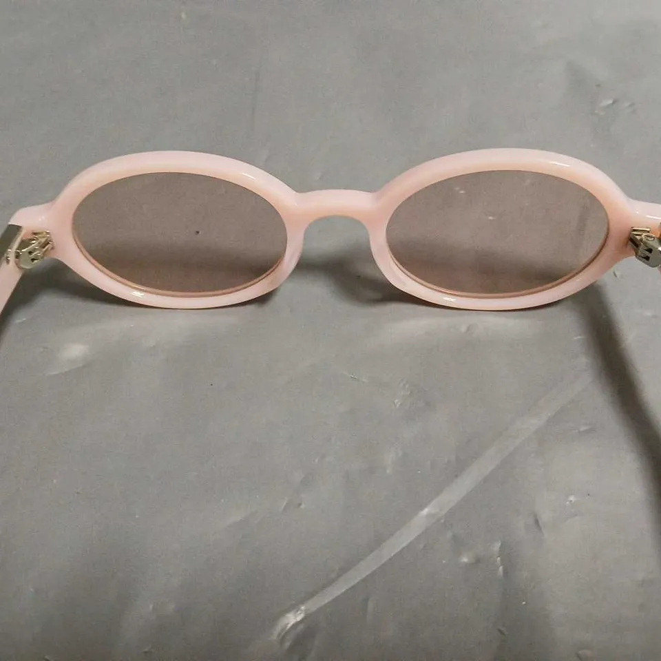 PAIR OF PINK JIMMY FAIRLY GLASSES IN CASE