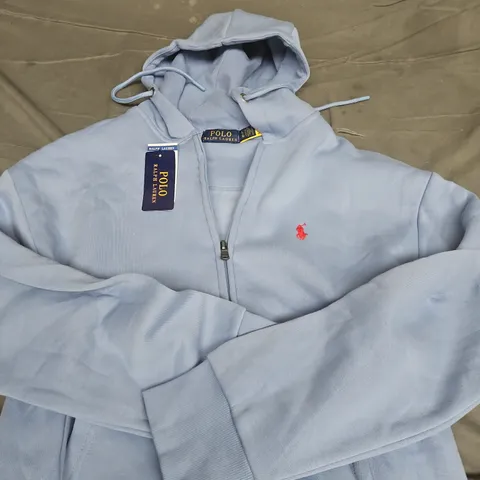 POLO RALPH LAUREN HOODIE – LIGHT BLUE – SIZE L