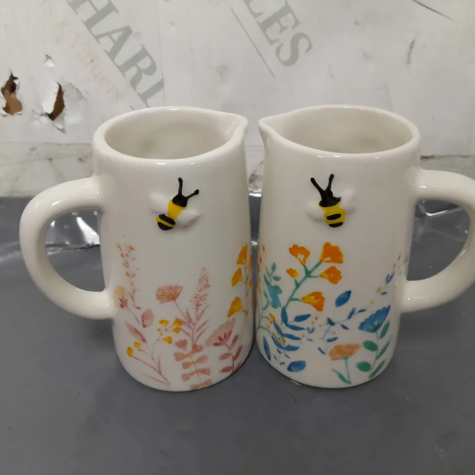 6 LISA ANGEL CERAMIC MILK  JUGS - COLLECTION ONLY