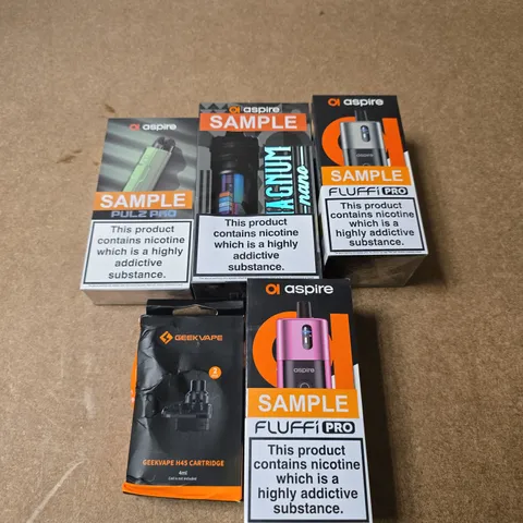 APPROXIMATELY 15 ASSORTED E-CIGARETTE PRODUCTS TO INCLUDE - ASPIRE, GEEKVAPE ETC