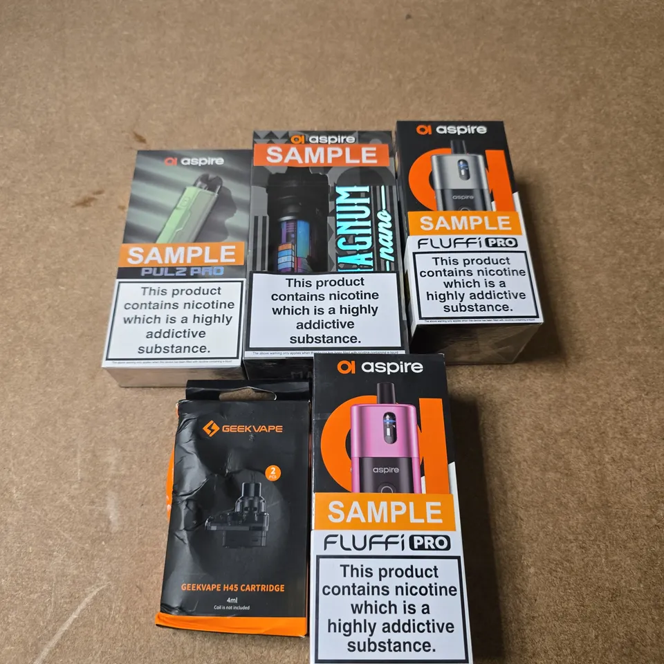 APPROXIMATELY 15 ASSORTED E-CIGARETTE PRODUCTS TO INCLUDE - ASPIRE, GEEKVAPE ETC 