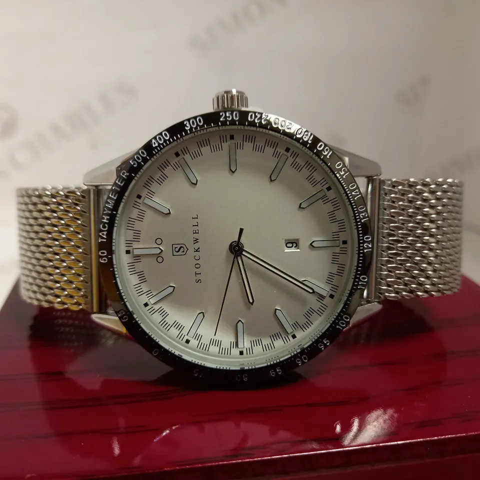 STOCKWELL DATE DIAL MESH STRAP WRISTWATCH RRP £650