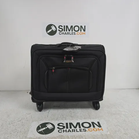 AEROLITE BLACK PORTABLE OFFICE SUITCASE THE SINGAPORE COLLECTION ON WHEELS