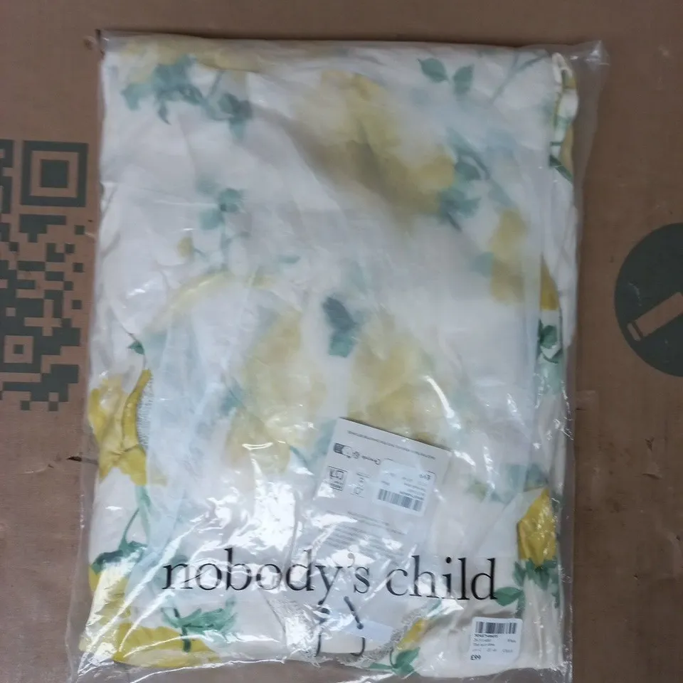 BAGGED NOBODY'S CHILD TORI MIDI DRESS IN WHITE SIZE UK 12