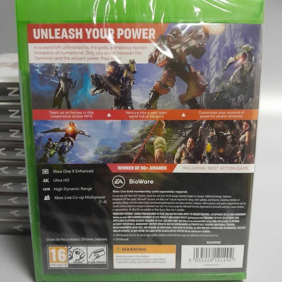 LOT OF 10 SEALED ANTHEM XBOX ONE GAMES