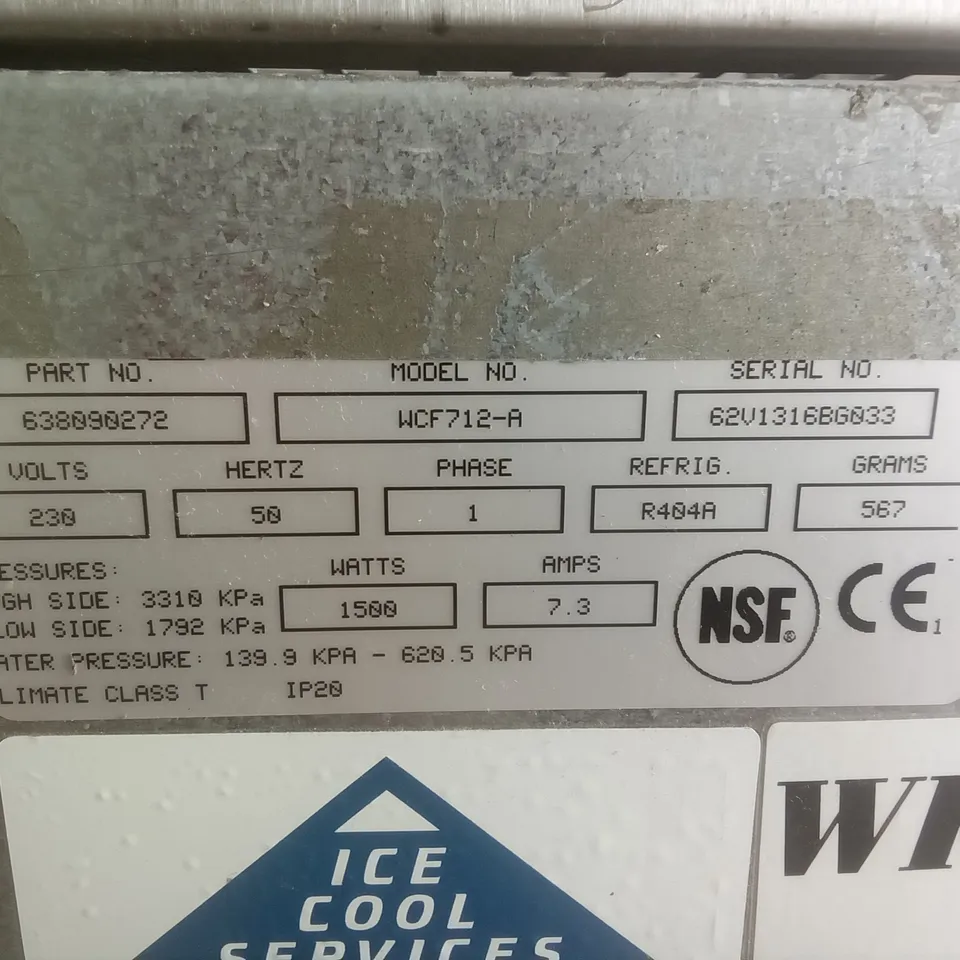WCF712-A ICE MAKER