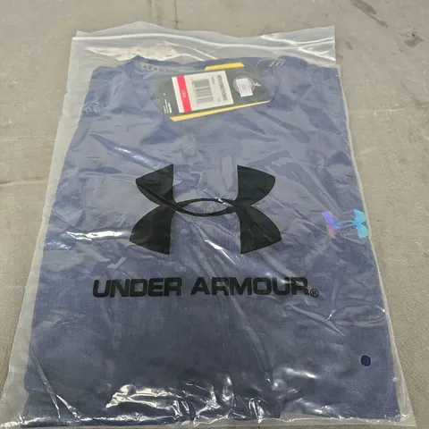 UNDER ARMOUR NAVY T-SHIRT WITH LOGO β SIZE L
