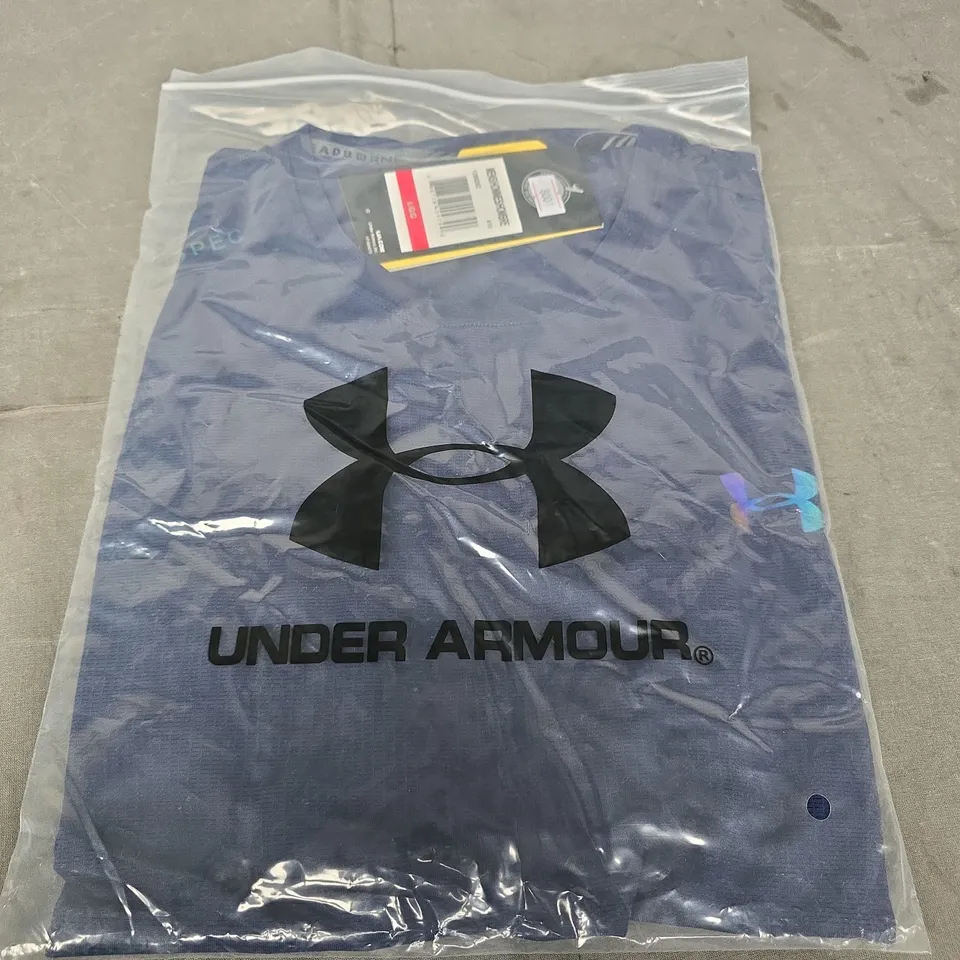 UNDER ARMOUR NAVY T-SHIRT WITH LOGO – SIZE L