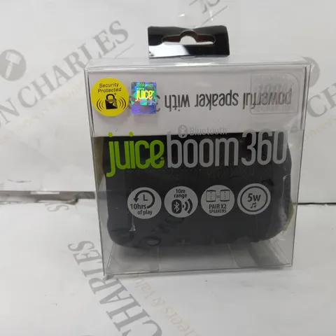 BOXED JUICE BOOM 360 PORTABLE BLUETOOTH SPEAKER