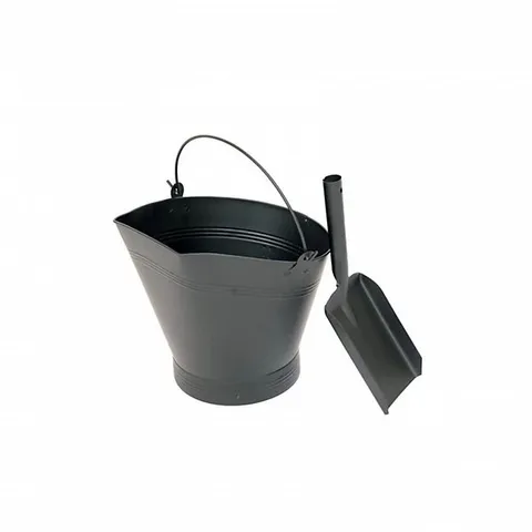 OYPLA HEAVY DUTY STEEL FIREPLACE COAL BUCKET SCUTTLE HOD WITH SHOVEL