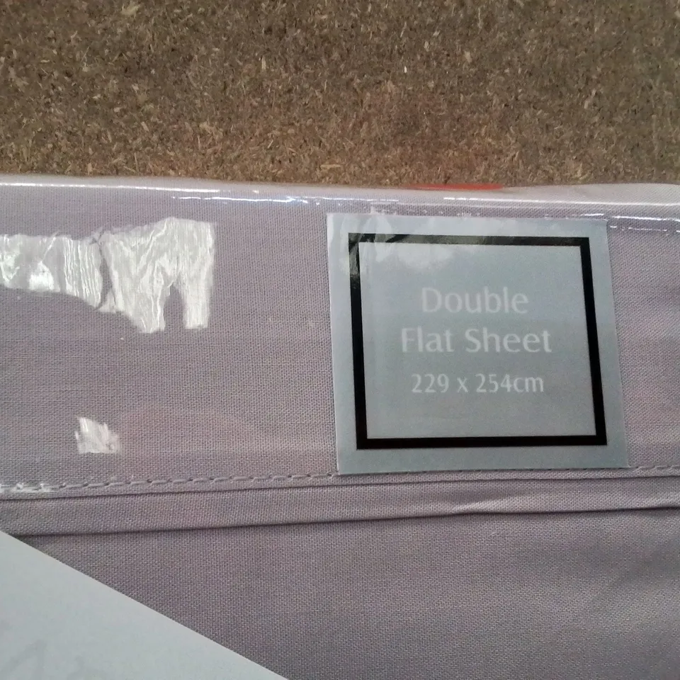 BRAND NEW BELLEDORM EGYPTIAN COTTON DOUBLE FLAT SHEET  -PURPLE-