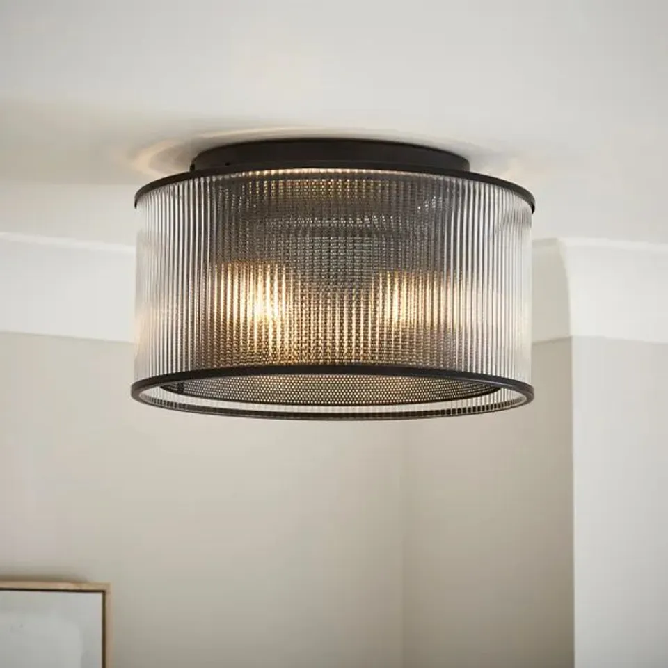 BOXED KRUZE GLASS FLUSH CEILING LIGHT