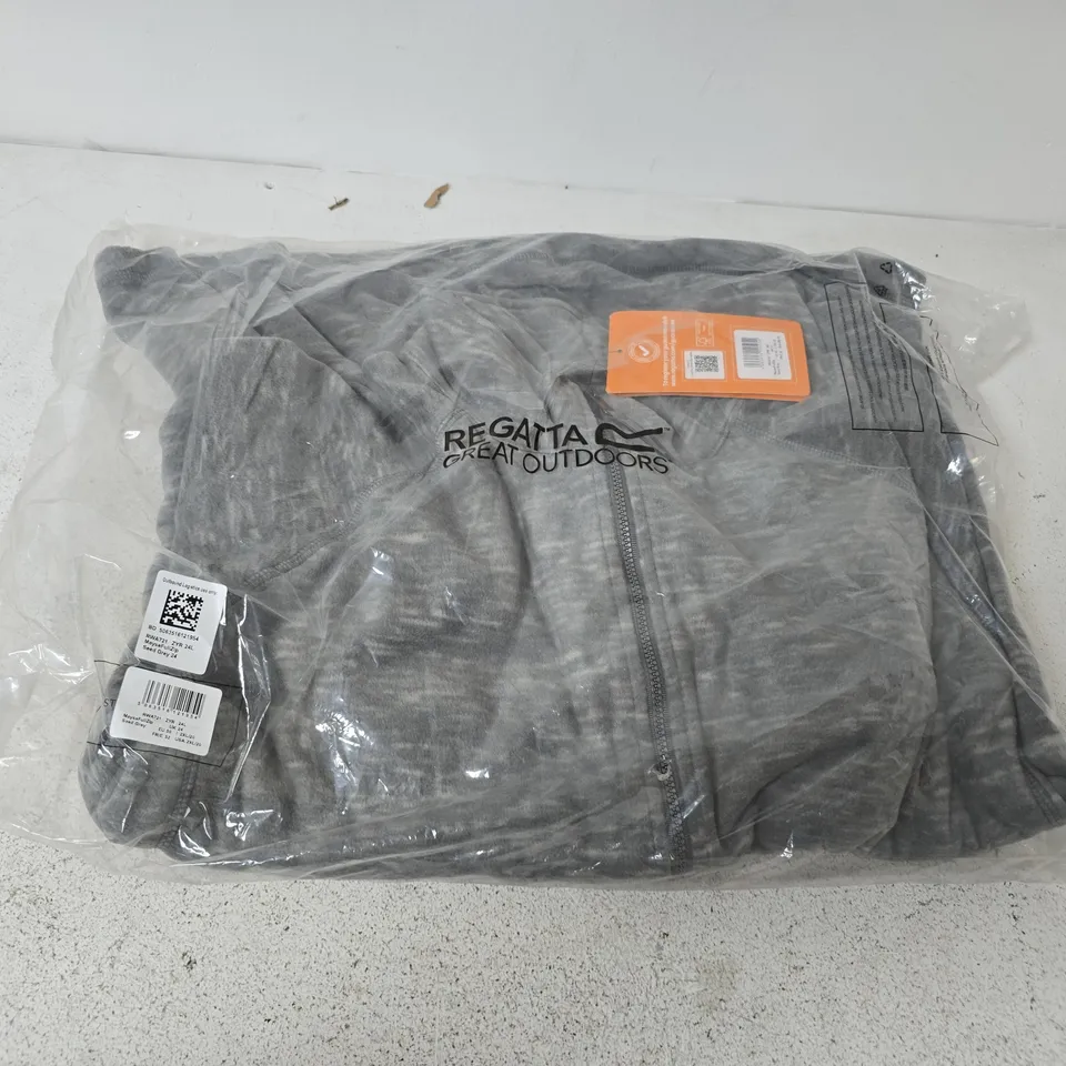 BAGGED REGATTA MAYSE FULL ZIP FLEECE IN SEED GREY - UK 24