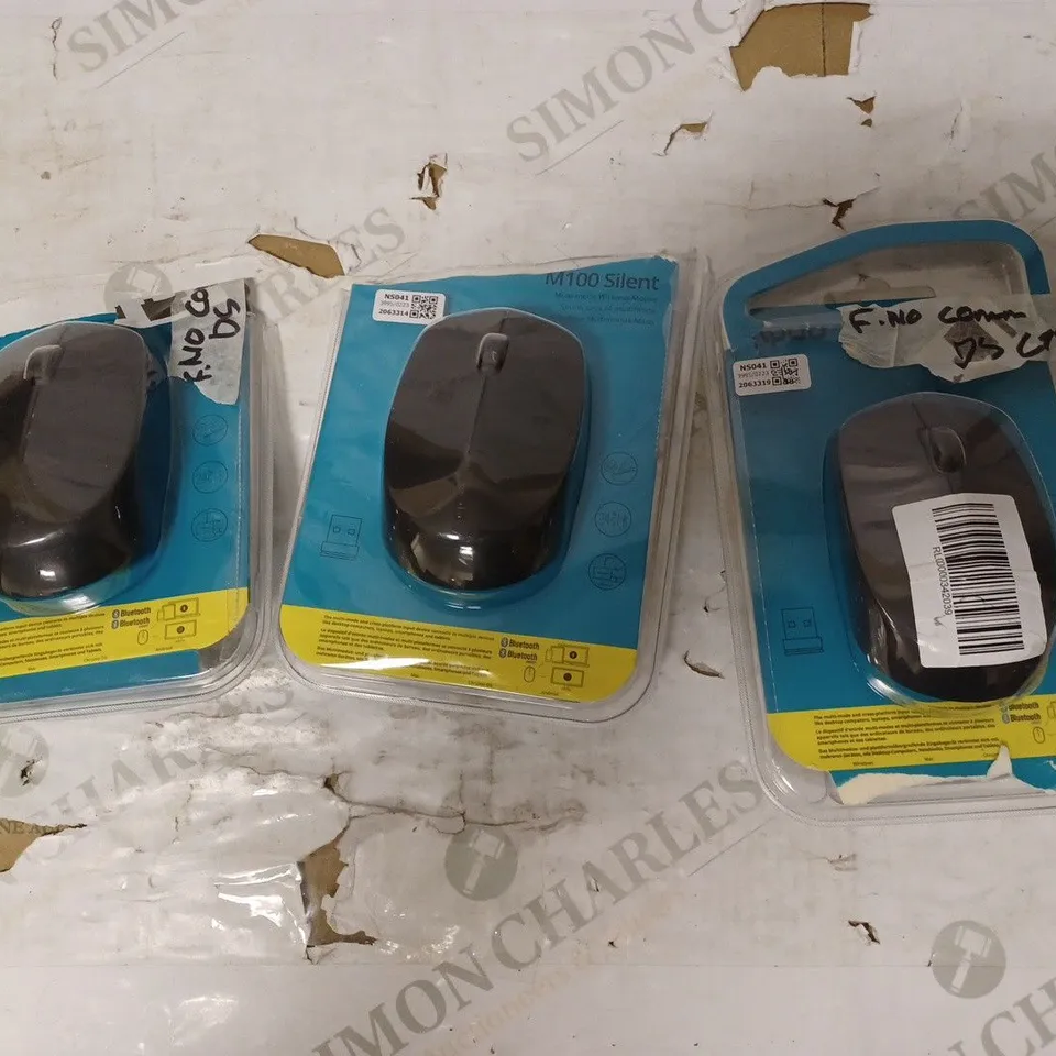 LOT OF 3 RAPOO M100 SILENT WIRELESS COMPUTER MOUSES