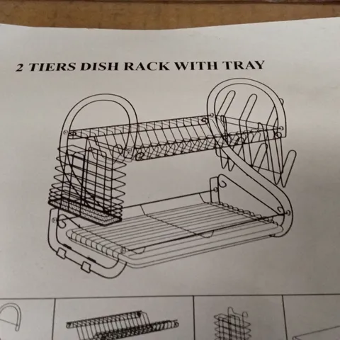 PALLET TO CONTAIN A LARGE ASSORTMENT OF 2-TIER DISH RACKS WITH TRAY