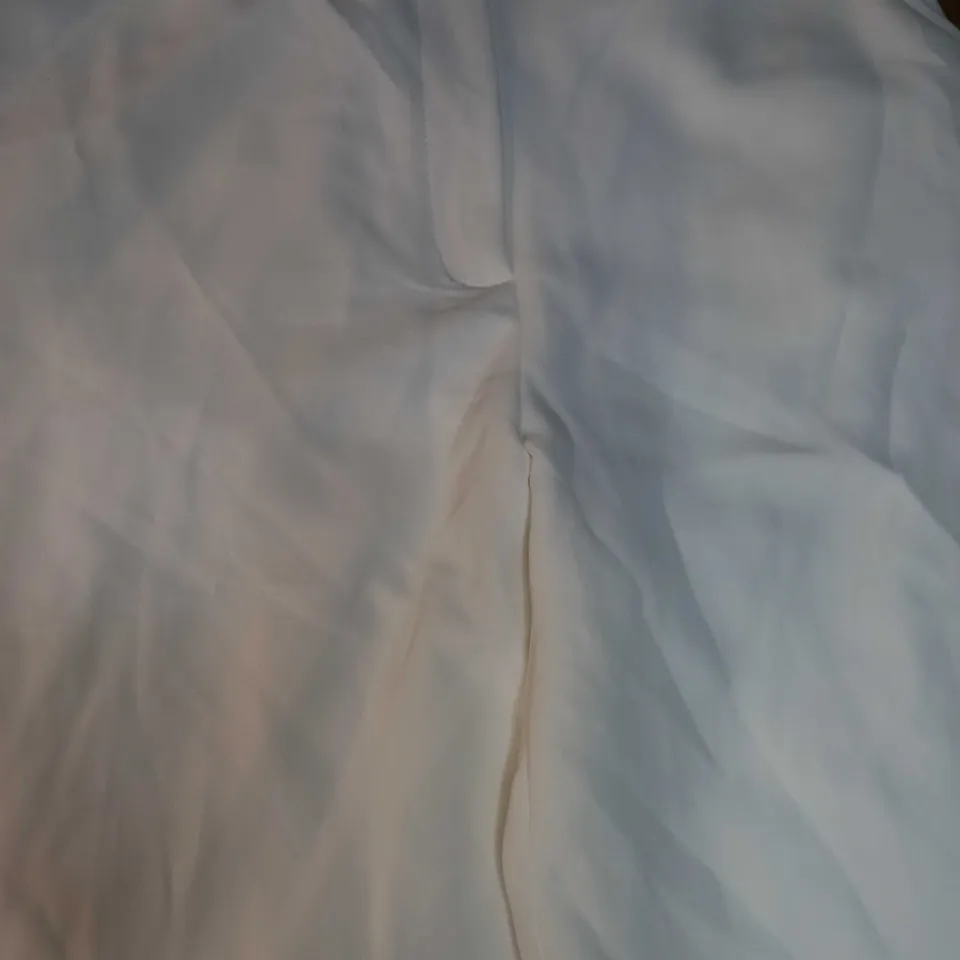 CLUB L CREAM WIDE LEG TROUSERS - SIZE 10