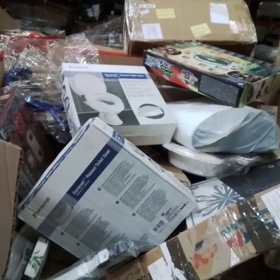 PALLET OF ASSORTED HOUSEHOLD GOODS AND PRODUCTS TO INCLUDE;STRANGER THINGS FUNKY POP ADVENT CALENDAR,MONITOR,TOILET SEAT