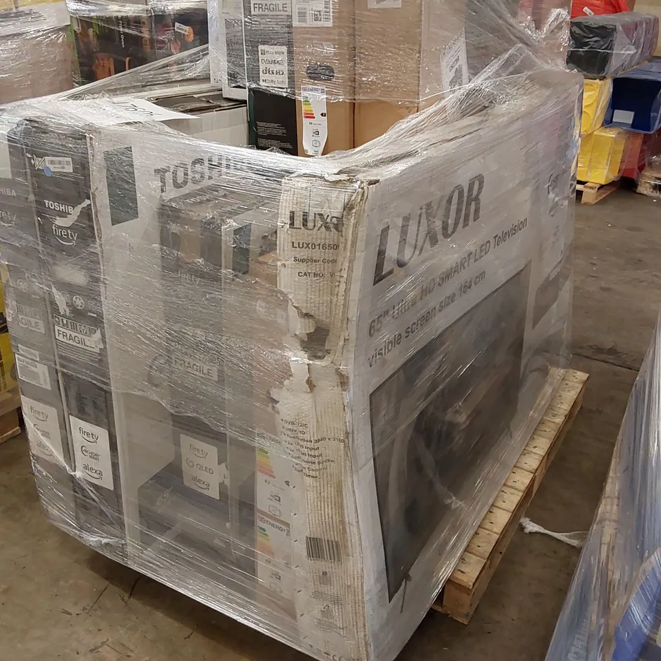 PALLET OF APPROXIMATELY 13 ASSORTED UNPROCESSED RAW RETURN TV'S TO INCLUDE;