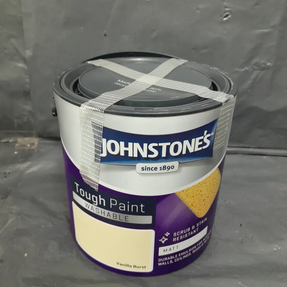 SEALED JOHNSTONE'S WASHABLE TOUGH MATT PAINT - 2.5L - VANILLA BURST 