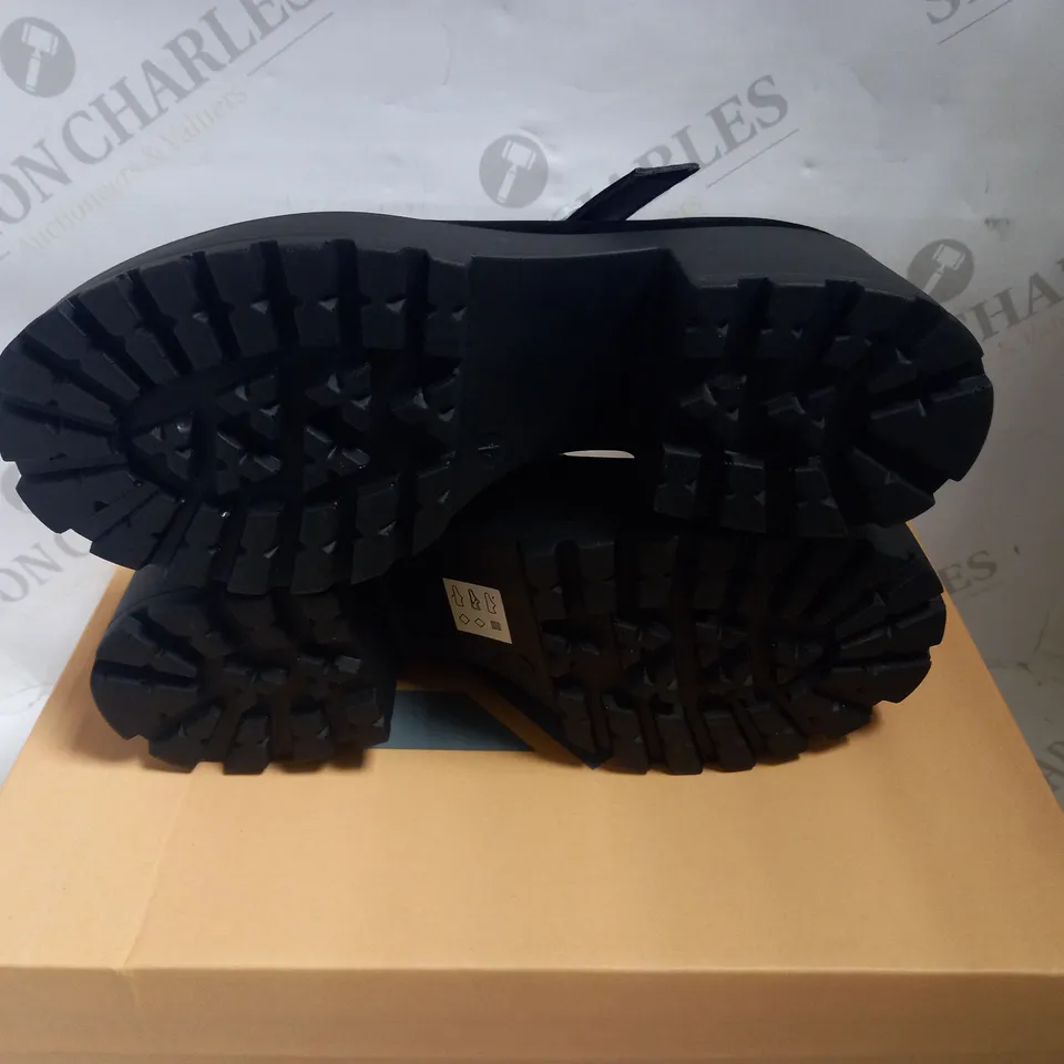 KOI VEGAN TIRA BLACK MARY JANES `SUEDE EDITION` - BLACK SIZE 4