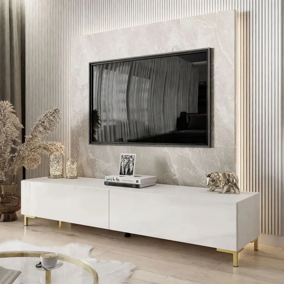 BOXED OZAWKIE TV STAND FOR TV'S UP TO 75"