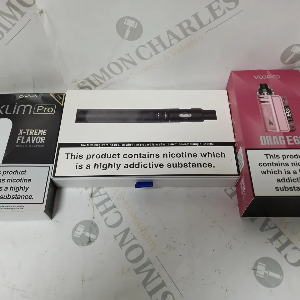 BOX OF APPROXIMATELY 20 ASSORTED E-CIGARETTES